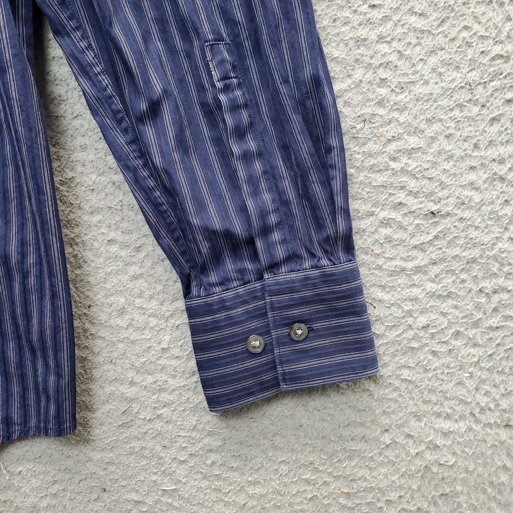 HUGO BOSS Dress Shirt Men 16 Multi Striped Formal Slim-Fit Long Sleeve Button-Up - Picture 8 of 9